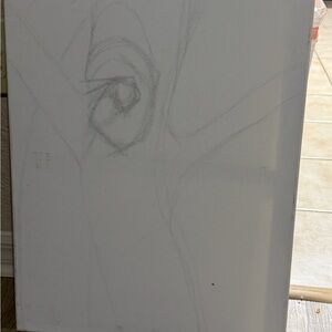 Abstract Tree Sketch on Canvas